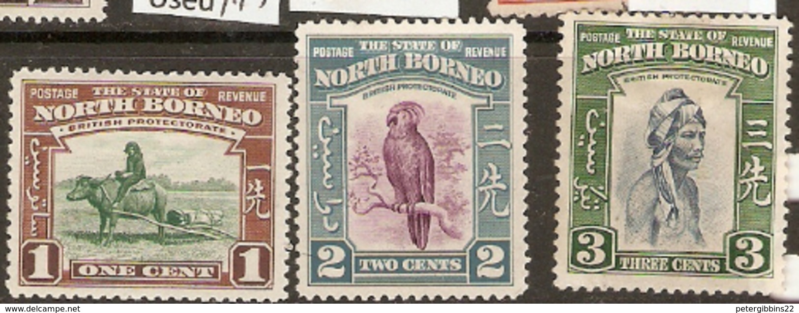 North Borneo  1939  SG  303-5  Mounted Mint - North Borneo (...-1963)