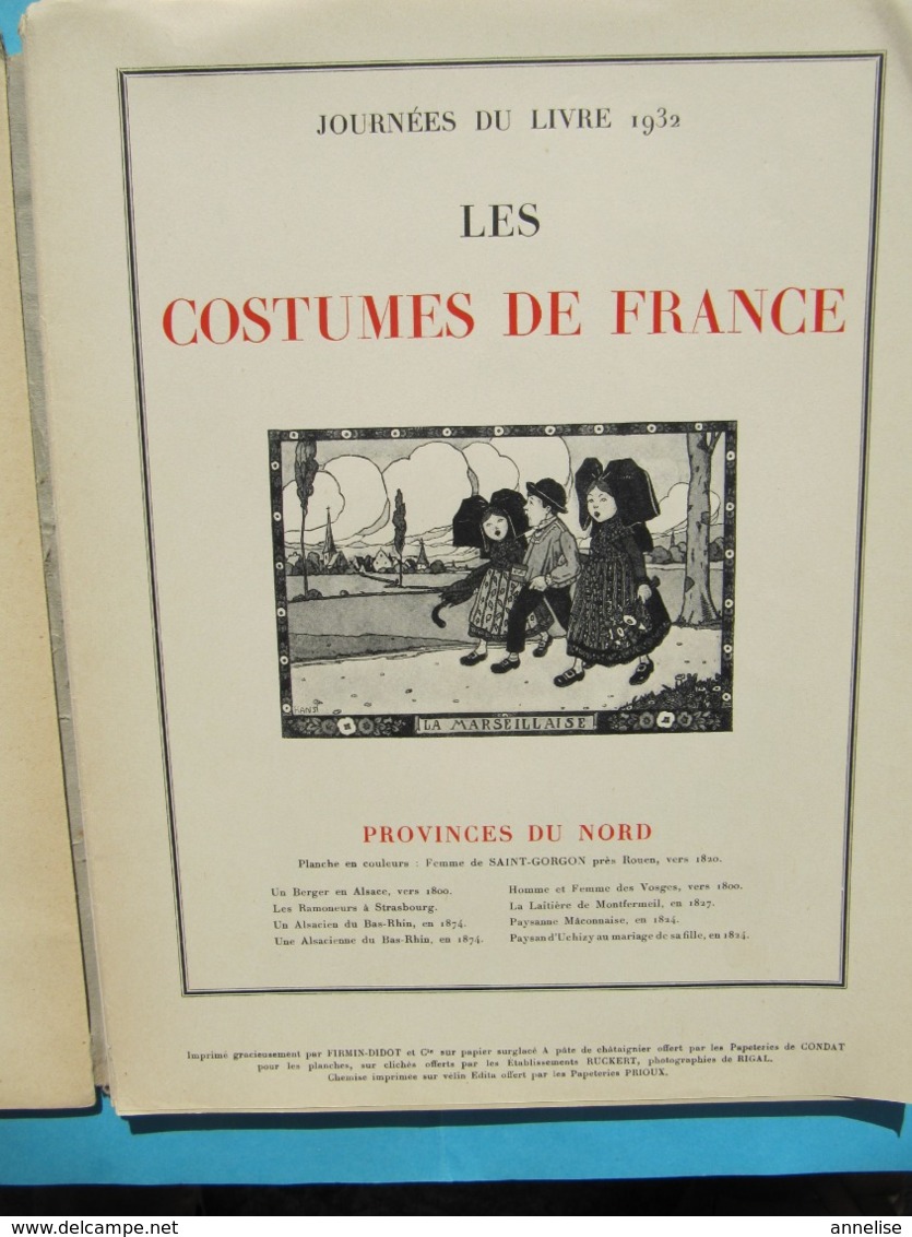 1932 Les Costumes De France XIXéS Provinces Du Nord 36 Illustrations Héliogravure - Autres & Non Classés