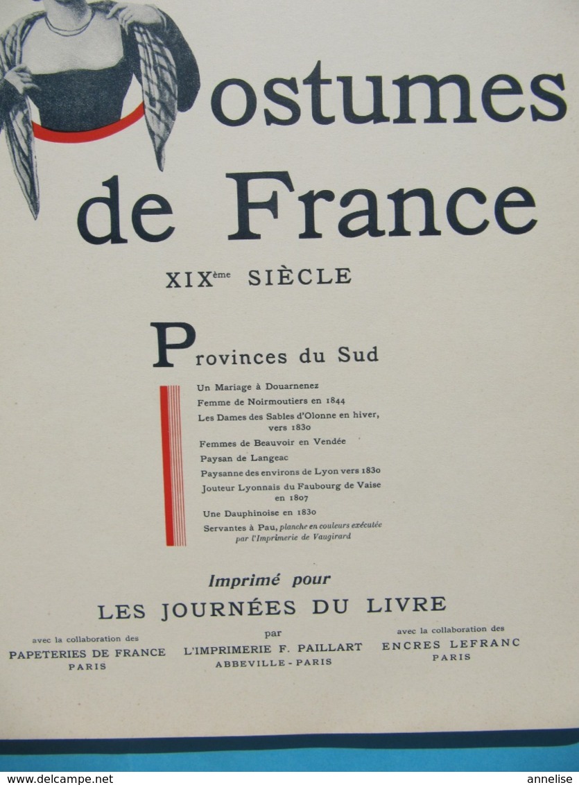 1932 Les Costumes De France XIXéS Provinces Du Sud 36 Illustrations Héliogravure - Autres & Non Classés