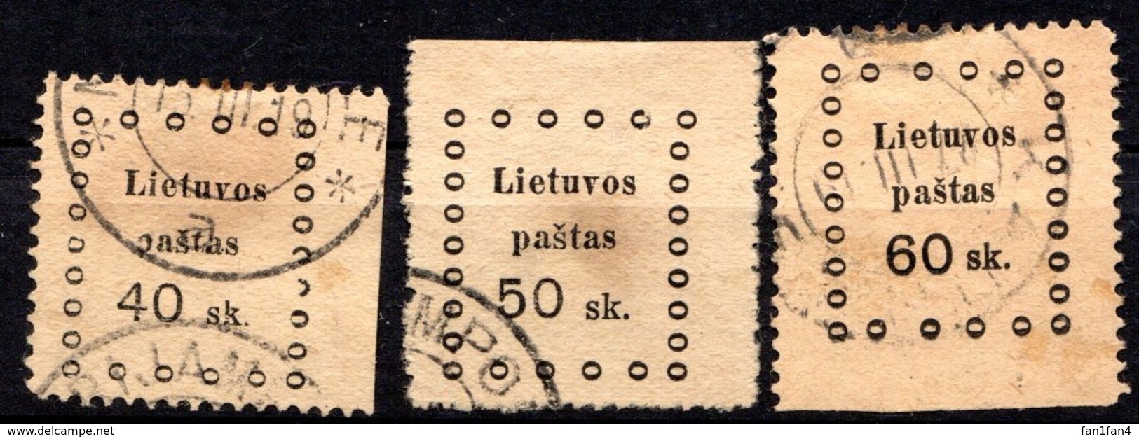 LITUANIE - 1919 - N° 18 à 24 - (Lot De 7 Valeurs Différentes) - (Emission De Kaunas) - Lituania