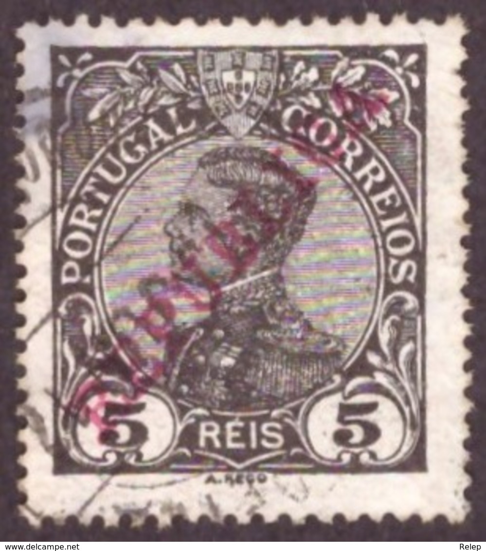 Portugal - 1910 Rei D. Manuel II - Selos De 1910 Com Sobrecarga "REPUBLICA" 5r Papel Porcelana  Ordinário Cat. € 3.00 - Oblitérés