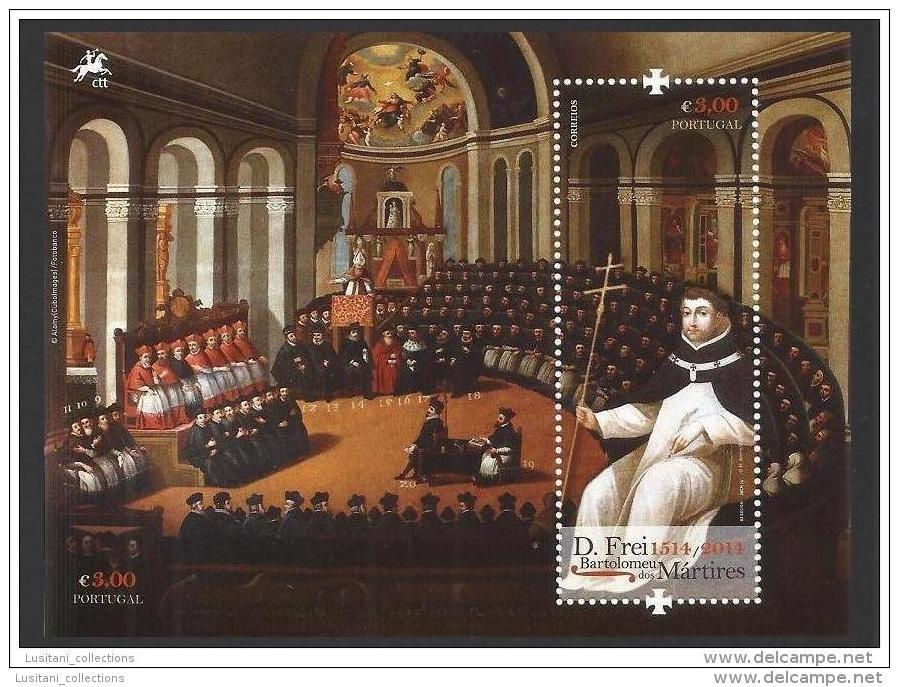 SOUVENIR SHEET PORTUGAL 2014 FREI BARTOLOMEU DOS MARTIRES CATHOLIC RELGION COUNCIL OF TRENTE  CONCILE CATHOLICISME - Neufs