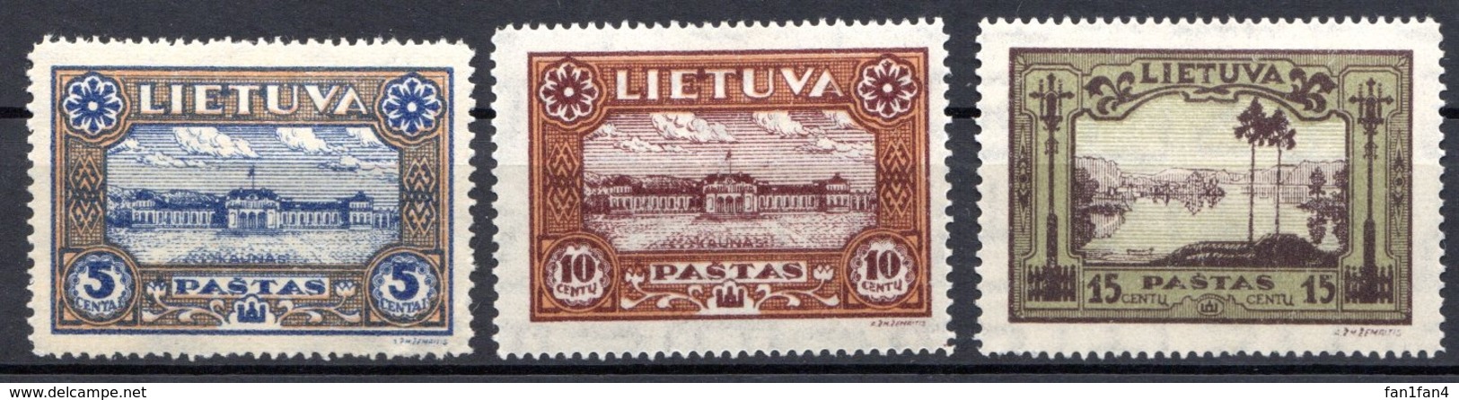 LITUANIE - 1932 - N° 303 à 305 - (Lot De 3 Valeurs Différentes) - (Gare De Kaunas Et Paysage) - Lituania