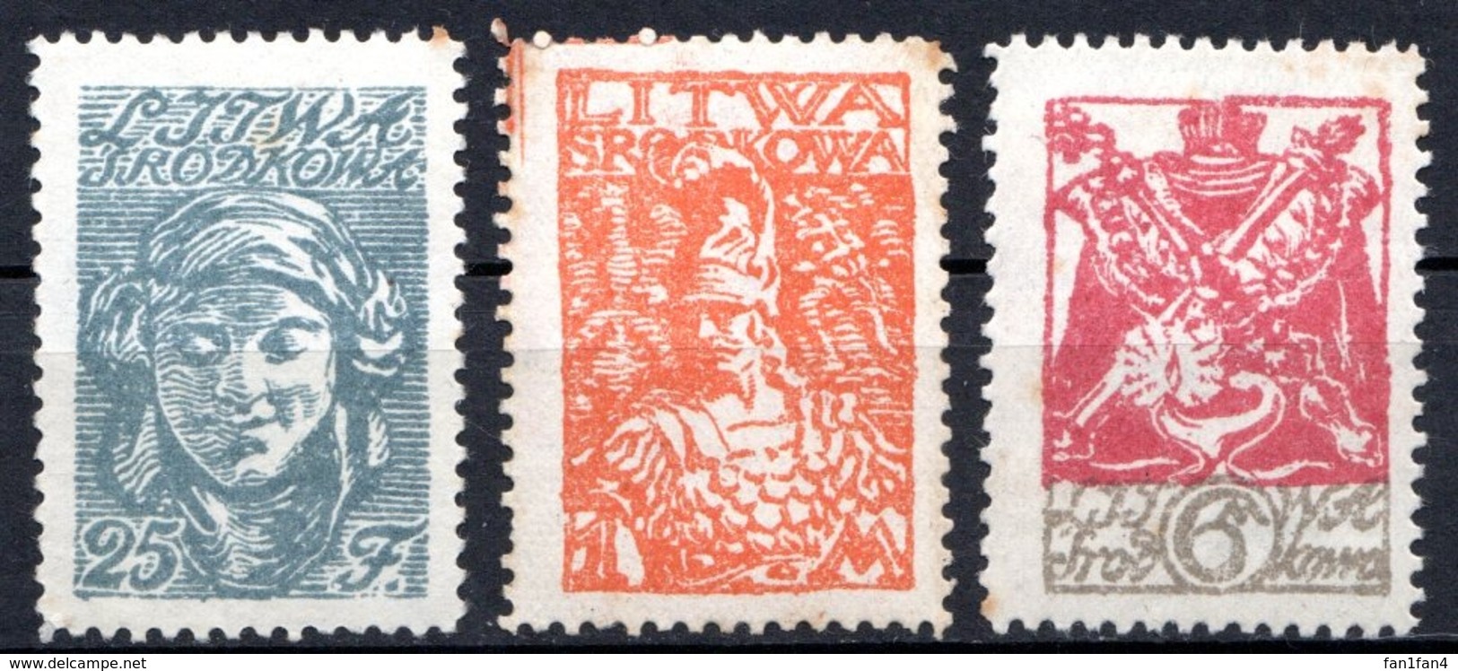 LITUANIE CENTRALE - (Occupation Polonaise) - 1920 - N° 11, 12 Et 15 - (Lot De 3 Valeurs Différentes) - Lithuania