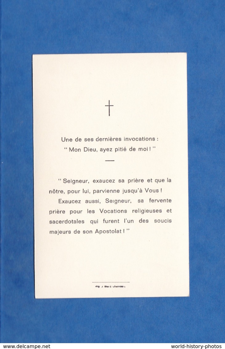 Faire Part De Décés Avec Photo - LES ECHELLES - Abbé Hippolyte JARGOT Curé Archiprêtre - Maison St Jean De MYANS Savoie - Décès