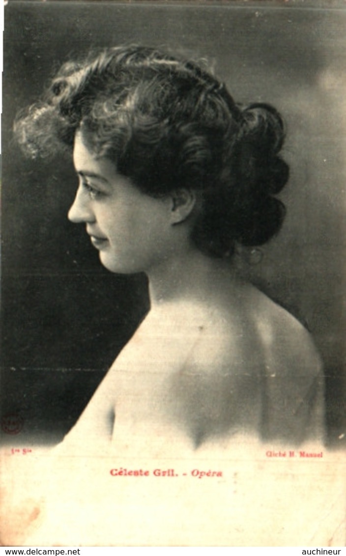 Artiste Femme 1900 - Céleste Gril, Opéra Cachet Et Timbre Taxe 10 Cts - Inns