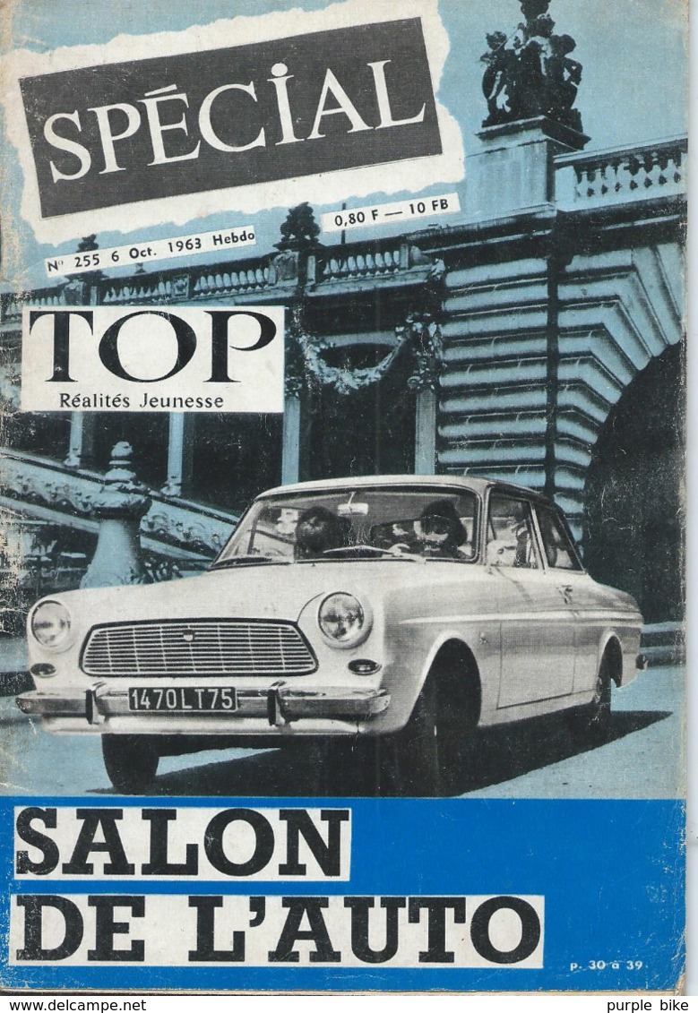 TOP REALITES JEUNESSE N° 255 1963 Salon De L'auto - Informations Générales