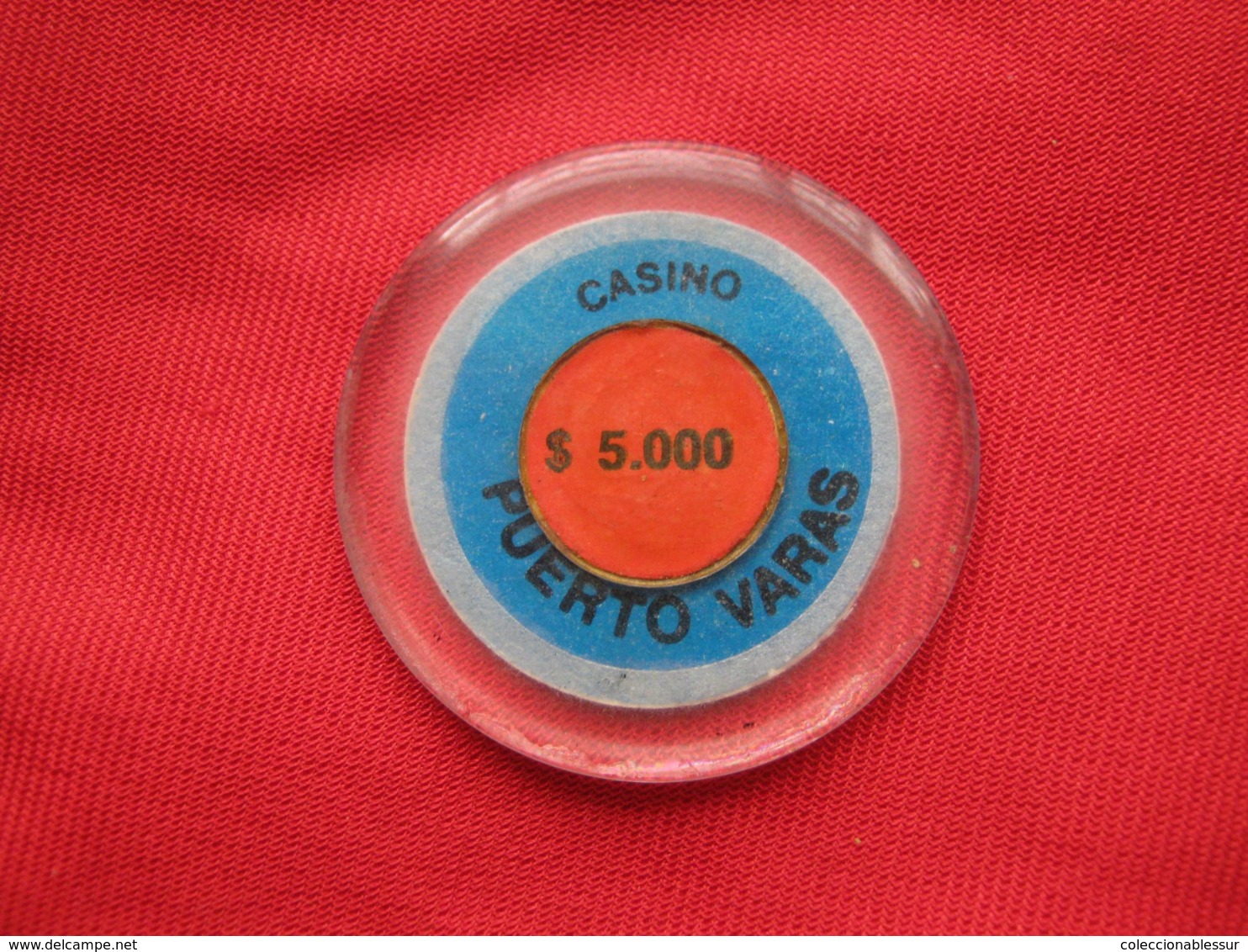 Chile  Ficha  Chip 5.000 Pesos Casino De Puerto Varas - Casino