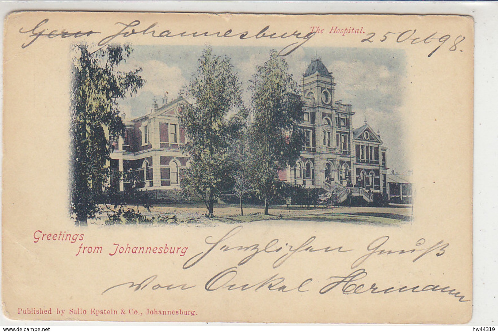 Greetings From Johannesburg - 1898 Ganzsache Nach Meisenheim - Südafrika