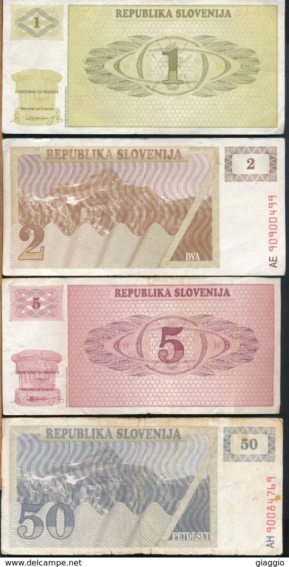 °°° SLOVENIA - 1 2 5 50 TOLARJEV 1990 °°° - Slovenië