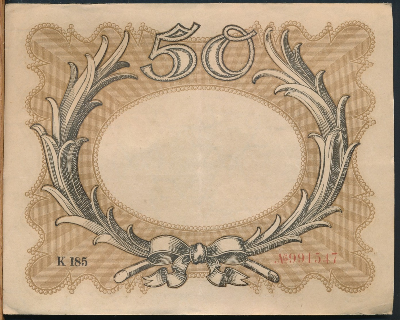 °°° GERMANY REICHSBANKNOTE - 50 FUNFZIG MARK 1918 °°° - 50 Mark