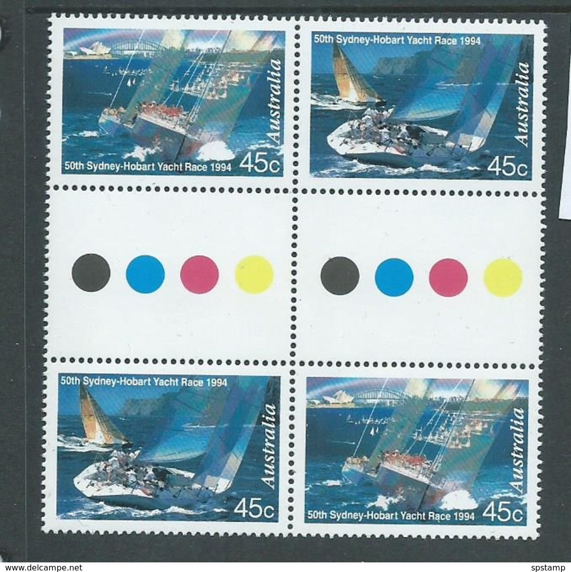 Australia 1994 Yacht Race 50th Anniversary Gutter Se-tenant Block Of 4 MNH - Mint Stamps