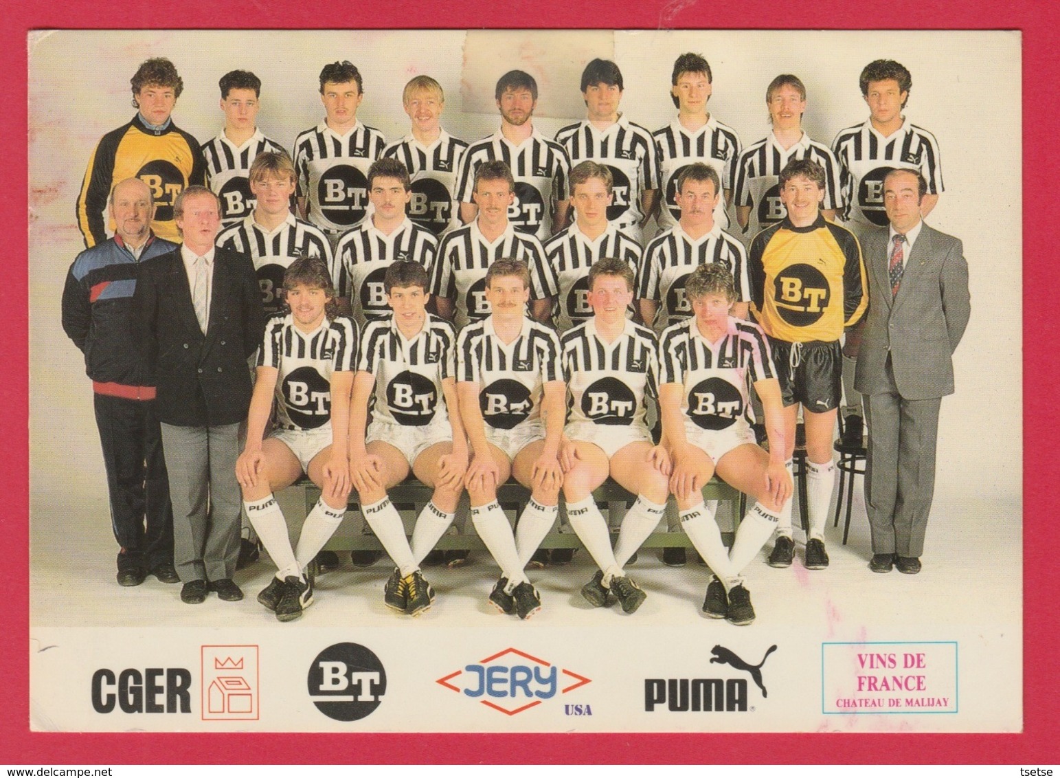 Sporting De Charleroi - Equipe , Saison 1986-1987 ( Voir Verso, Signatures Des Joueurs ) - Calcio