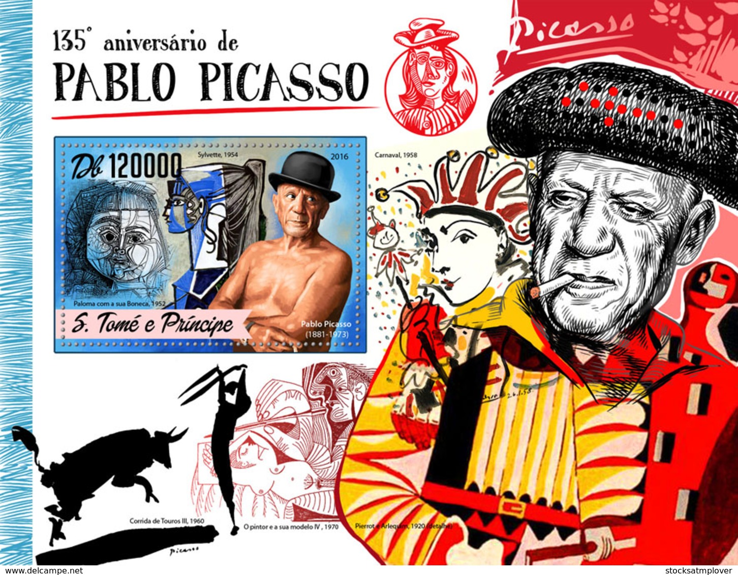 Sao Tome 2016  Paintings Pablo Picasso - Sao Tome And Principe