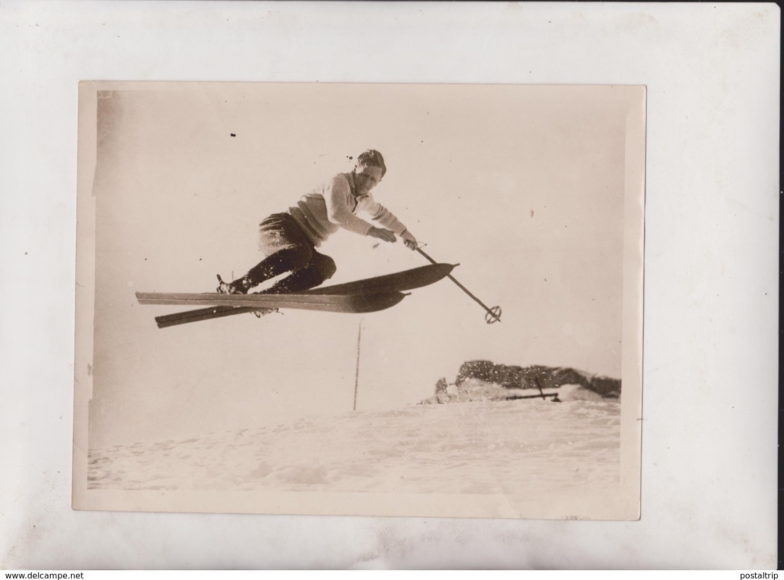 MURREN SWISS MID AIR  SKI JUMPING COMPETITION SWITZERLAND  21*16CM Fonds Victor FORBIN 1864-1947 - Deportes