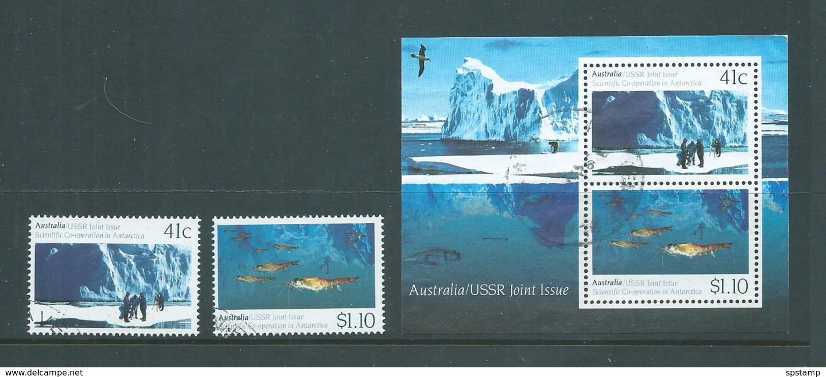 Australia 1990 Antarctic Scientific Research Set 2 CTO With Gum , Miniature Sheet Used - Used Stamps