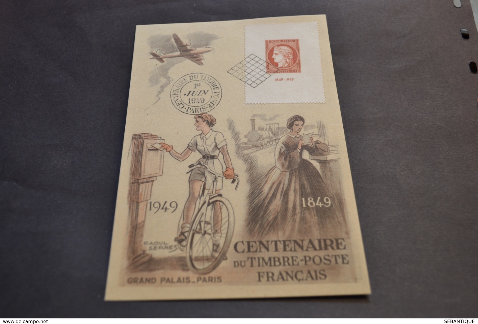 Carte Maximum Centenaire Du Timbre 1/05/1949 Paris Timbre Citex N°841 - 1940-1949
