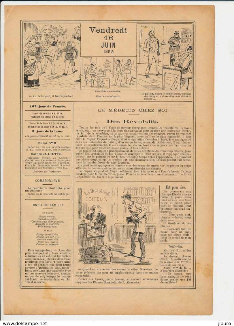 2 Scans 1893 Pêche Aux Ecrevisses Crustacé Mois Juin Zodiaque Signe De L'écrevisse (Cancer)  226CH11 - Sin Clasificación