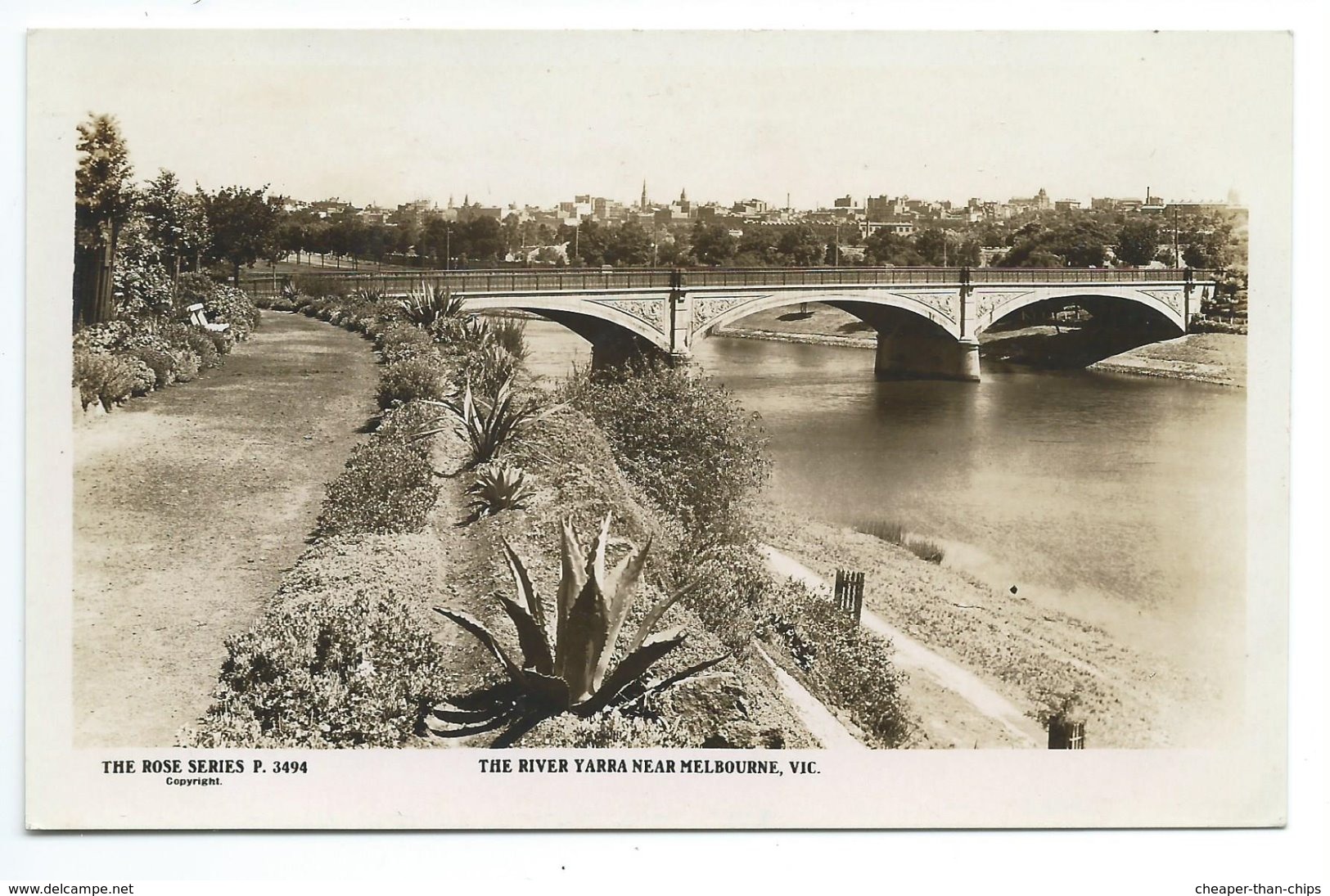 River Yarra Near Melbourne - Rose Series P.3494 - Melbourne