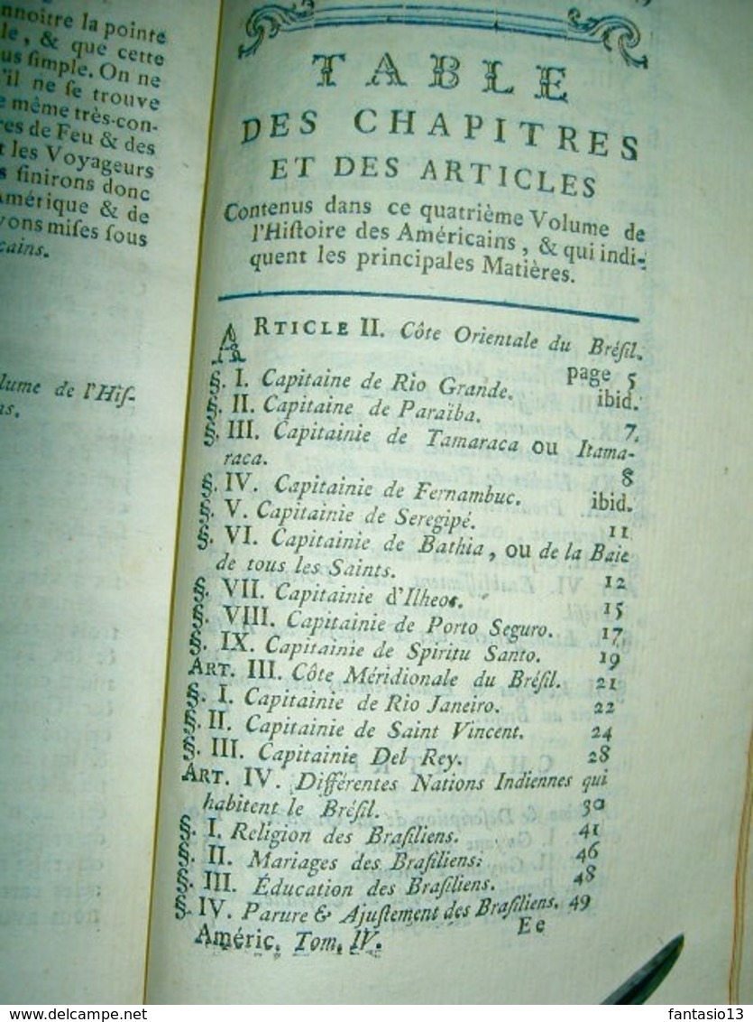 Histoire moderne des chinois des japonnois M Richer Tome Quinzième 1775 Amérique du Sud Brésil Guyane Terres Australes..