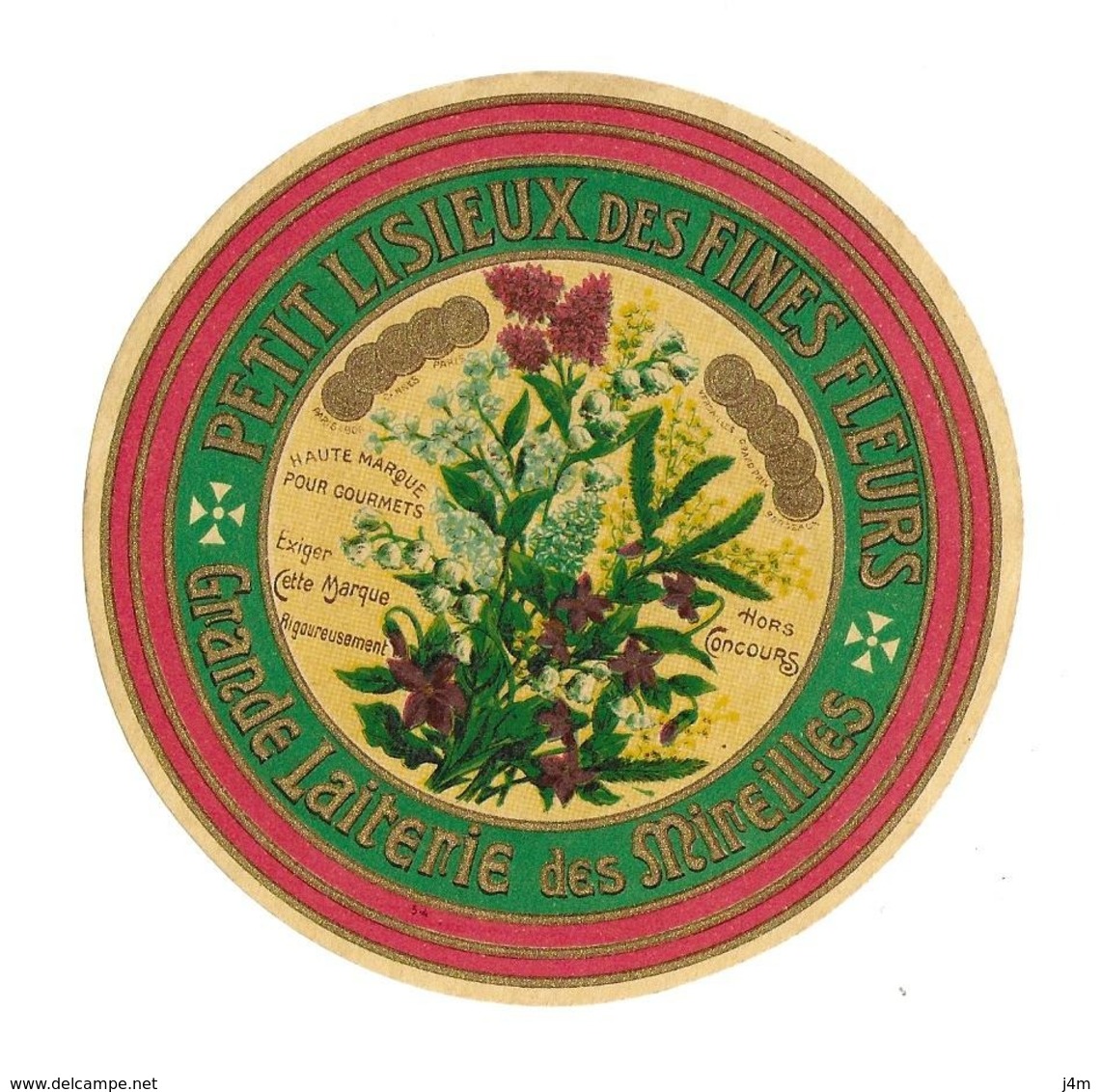 ETIQUETTE De FROMAGE...Petit LISIEUX Des Fines Fleurs..Grande Laiterie Des Mireilles ( Calvados 14) - Fromage