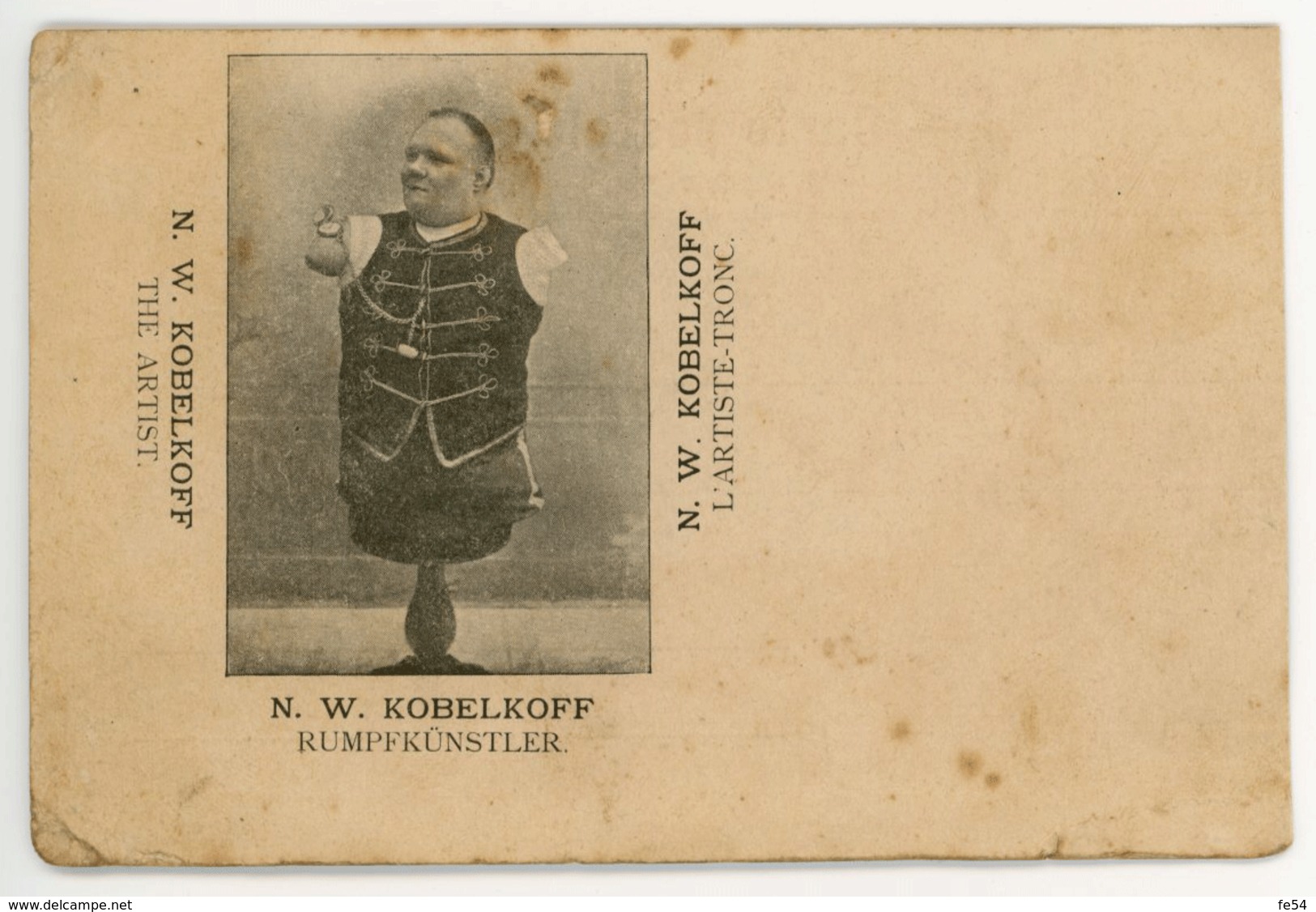 ° CIRQUE ° N.W. KOBELKOFF ° L'HOMME TRONC ° - Circo