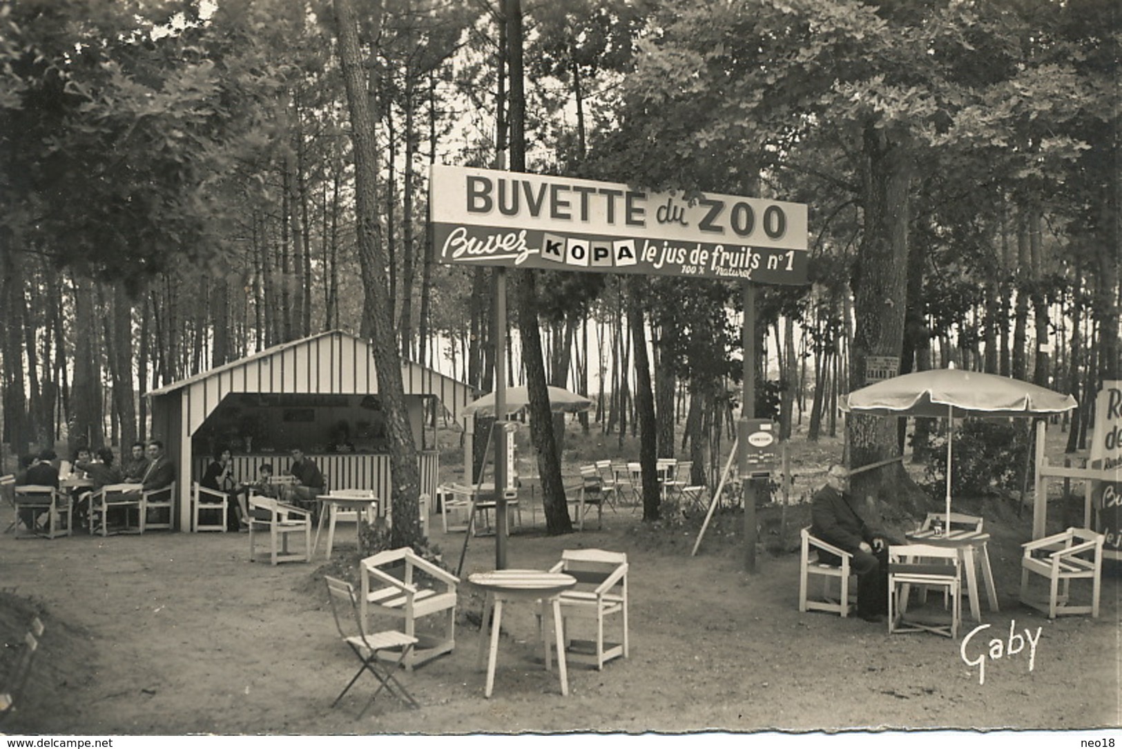 Buvette Du Zoo Relais De La Bruère La Flèche  Publicité Jus De Fruits Raymond Kopa Foot - La Fleche