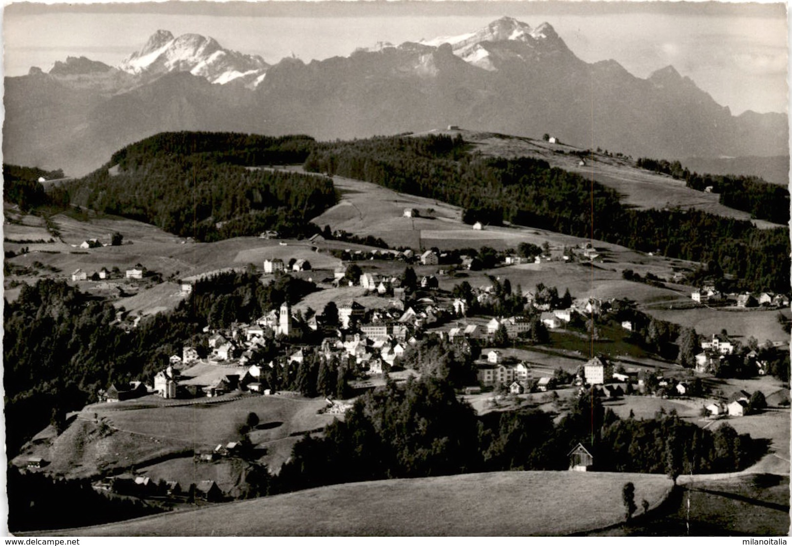 Im Alpstein, Schweiz - Blick Von Der Frohen Aussicht, Rehetobel: Trogen Mit Säntis (1952) - Rehetobel