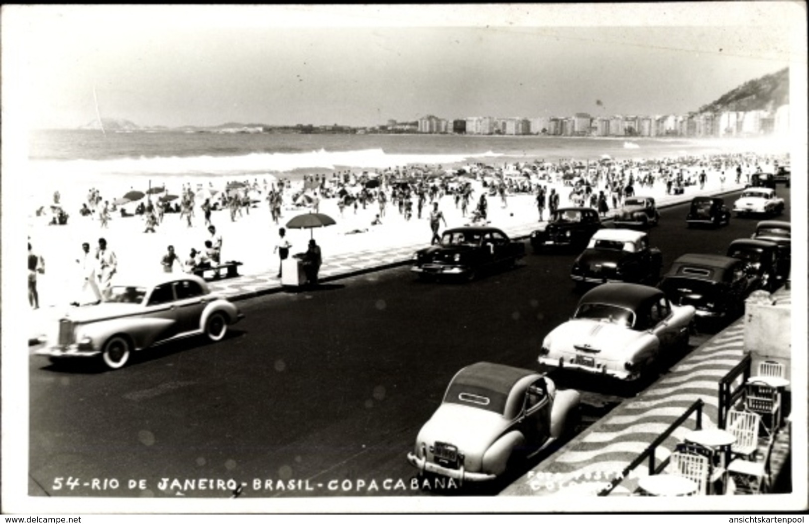 Cp Rio De Janeiro Brasilien, Copacabana, Strand, Autos - Altri