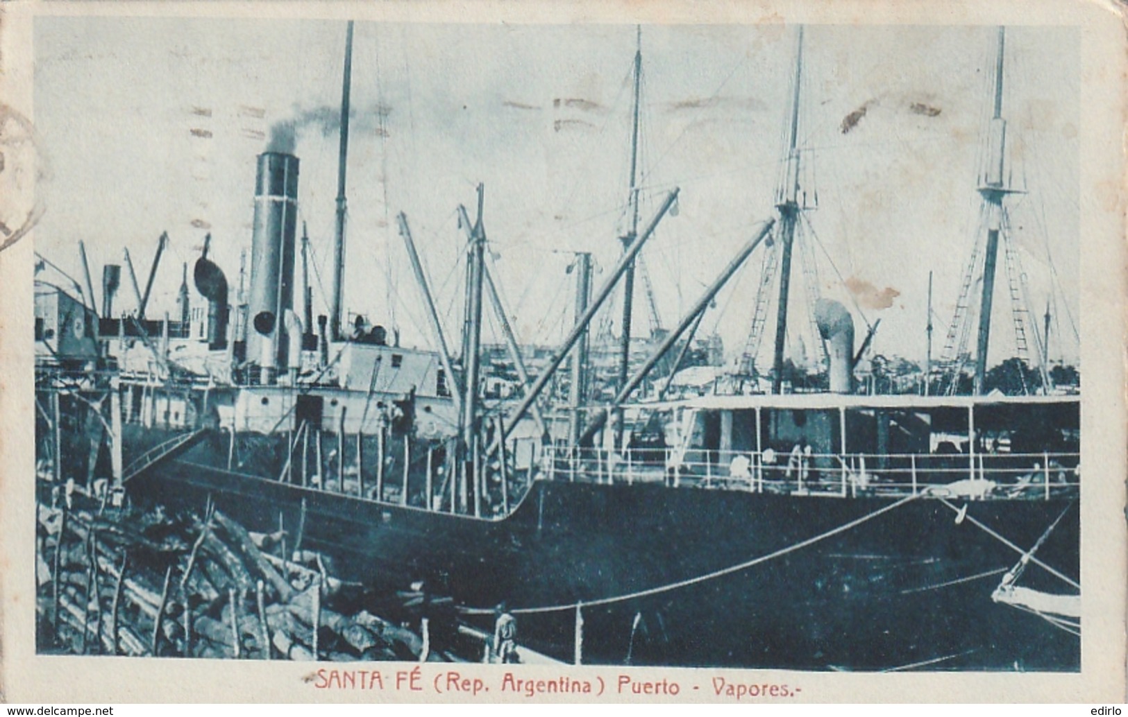 ***  ARGENTINA  ***  SANTA FE  Puerto Vapores *- Stamped TTB - Argentine