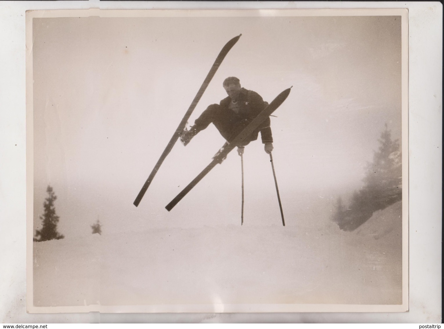 ENGELBERG  SWITZERLAND SWISS WINTER SPORTS 25*20CM Fonds Victor FORBIN 1864-1947 - Deportes