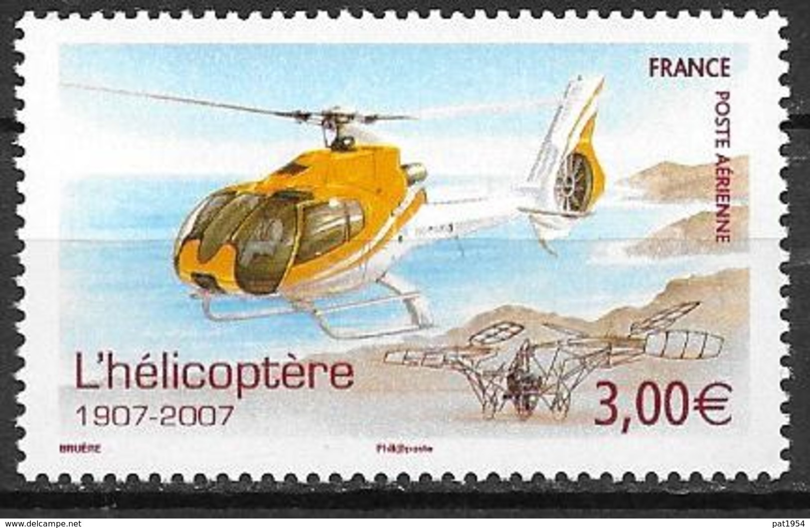 France 2007 Poste Aérienne N° 70, Hélicoptère, à La Faciale - 1960-.... Neufs