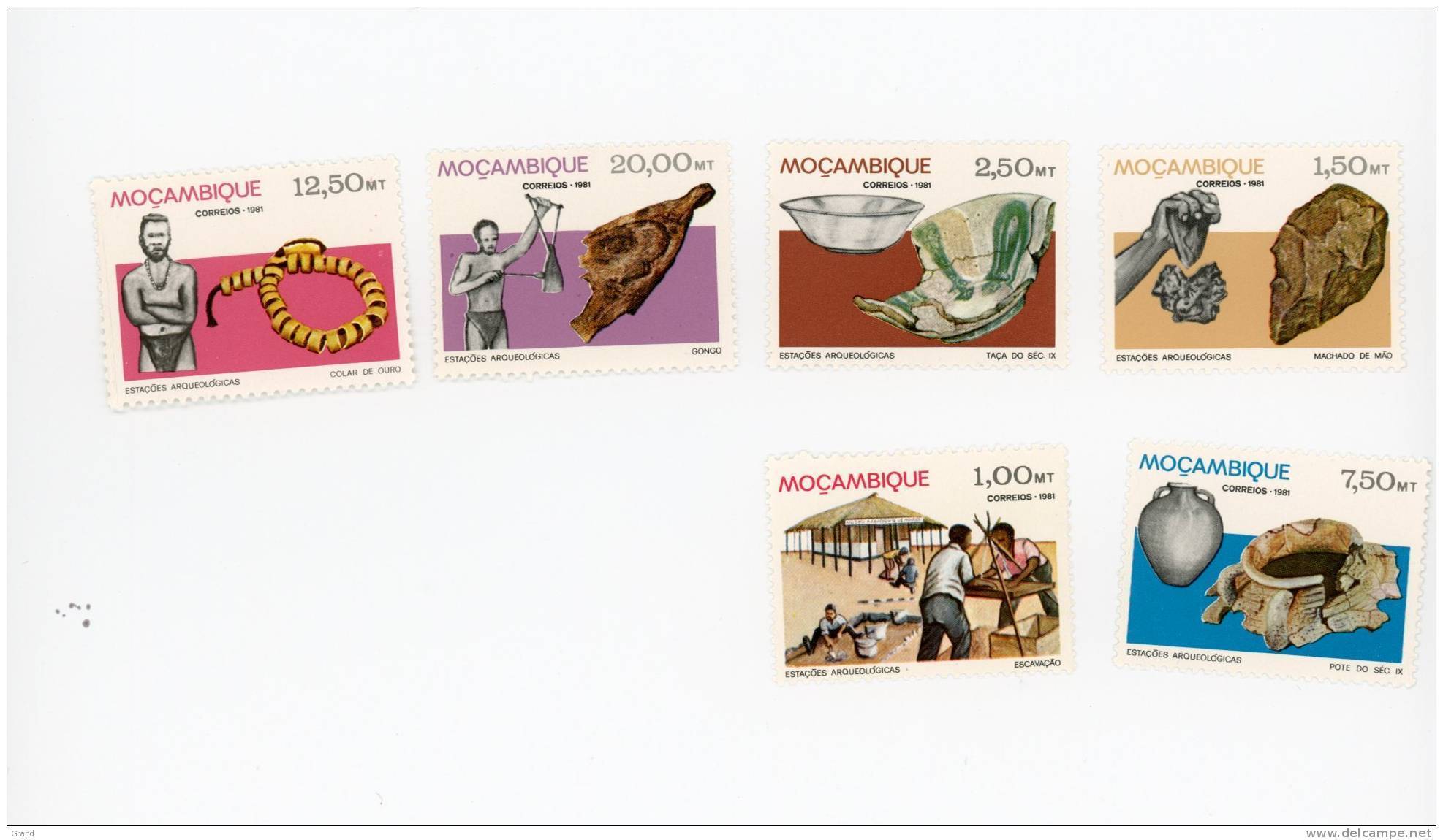 Mozambique-1981-Recherche    Archéologique-YT 826/31***mnh - Archéologie