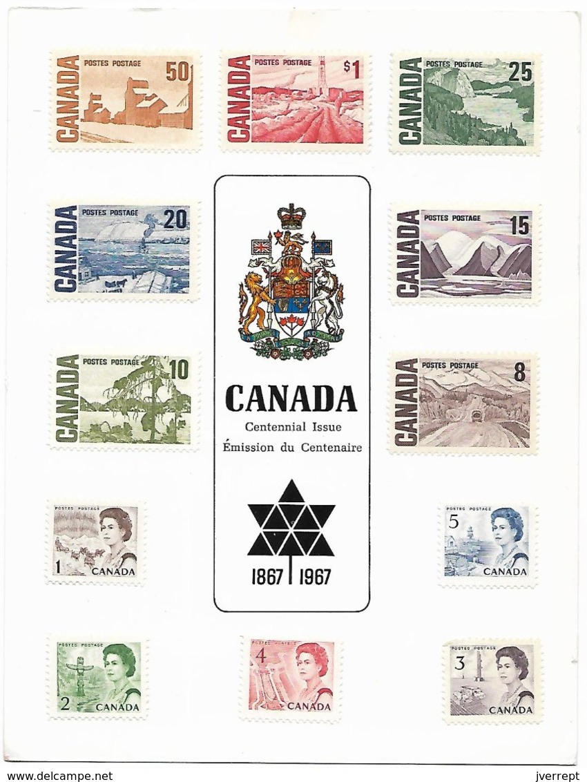 Canada Centennial Issue Op Kaart Ongebruikt - Otros & Sin Clasificación