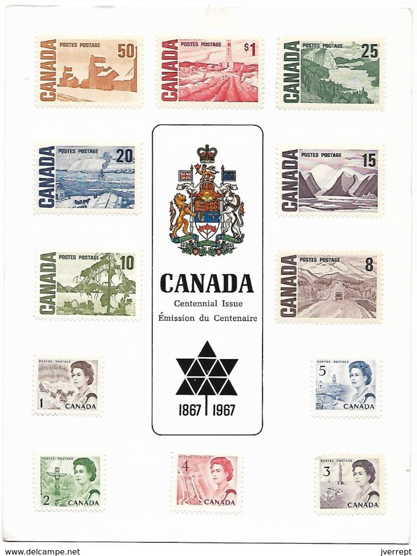 Canada Centennial Issue Op Kaart Ongebruikt - Autres & Non Classés