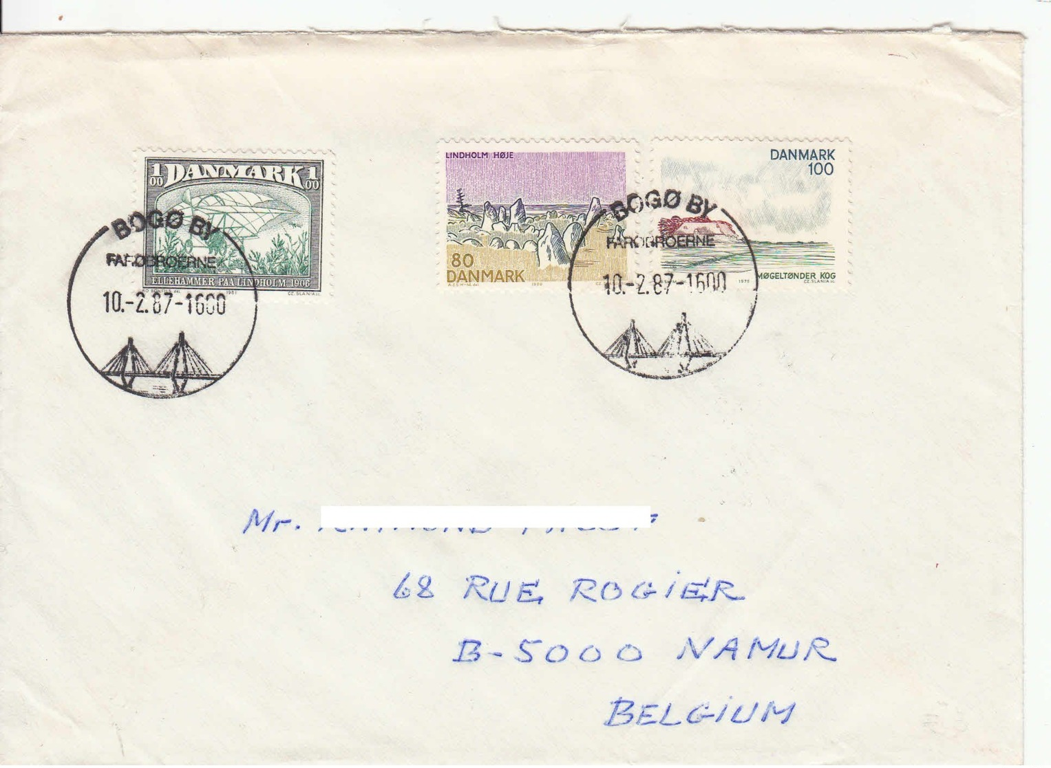 DANEMARK - 1987 - Lettre Commerciale Pour La Belgique - Lettres & Documents