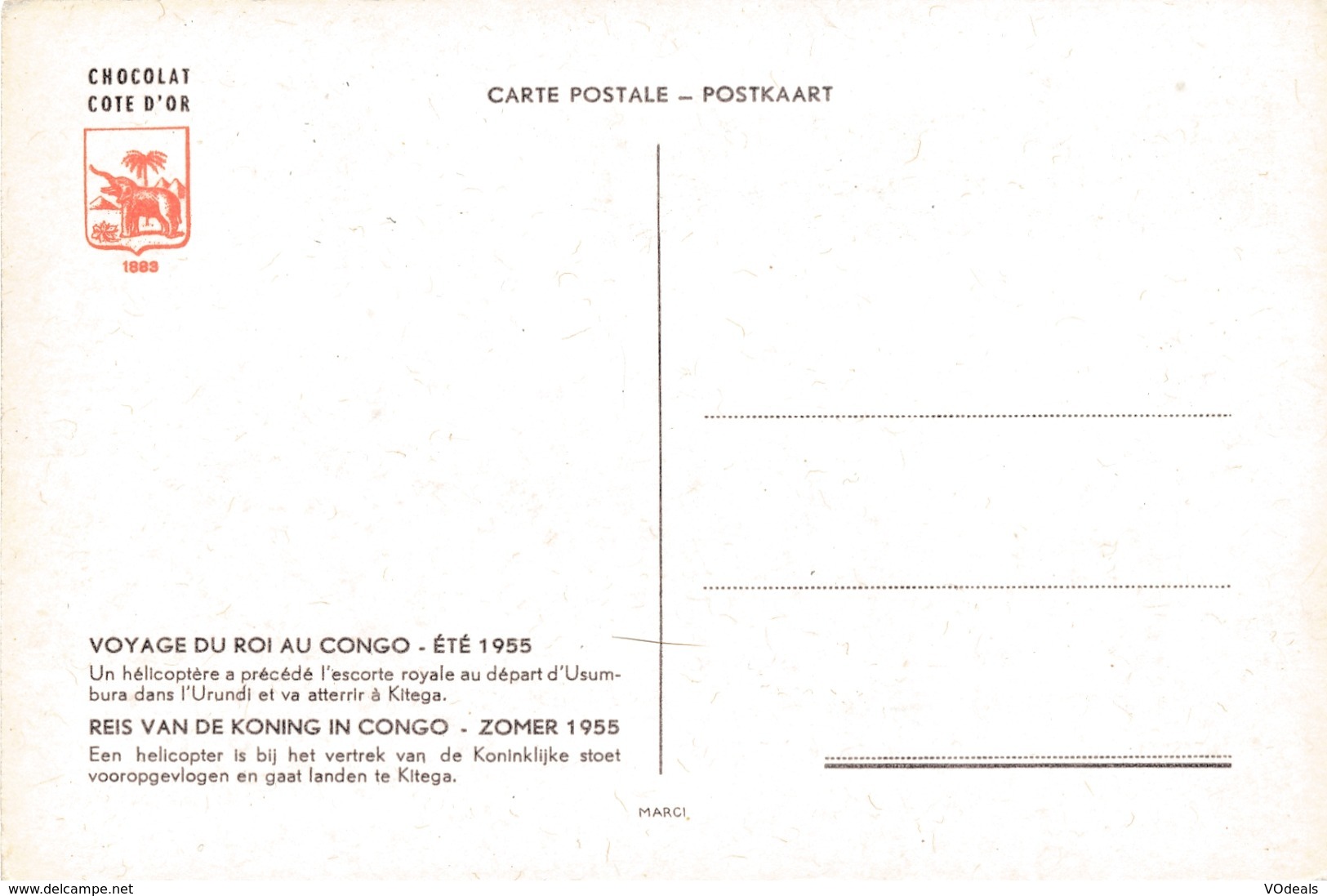 CP - Hélicoptère - Voyage Du Roi Au Congo - Ete 1955 - Hélicoptères