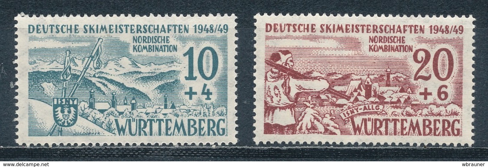 Französische Zone Württemberg 38/39 ** Mi. 20,- - Altri & Non Classificati