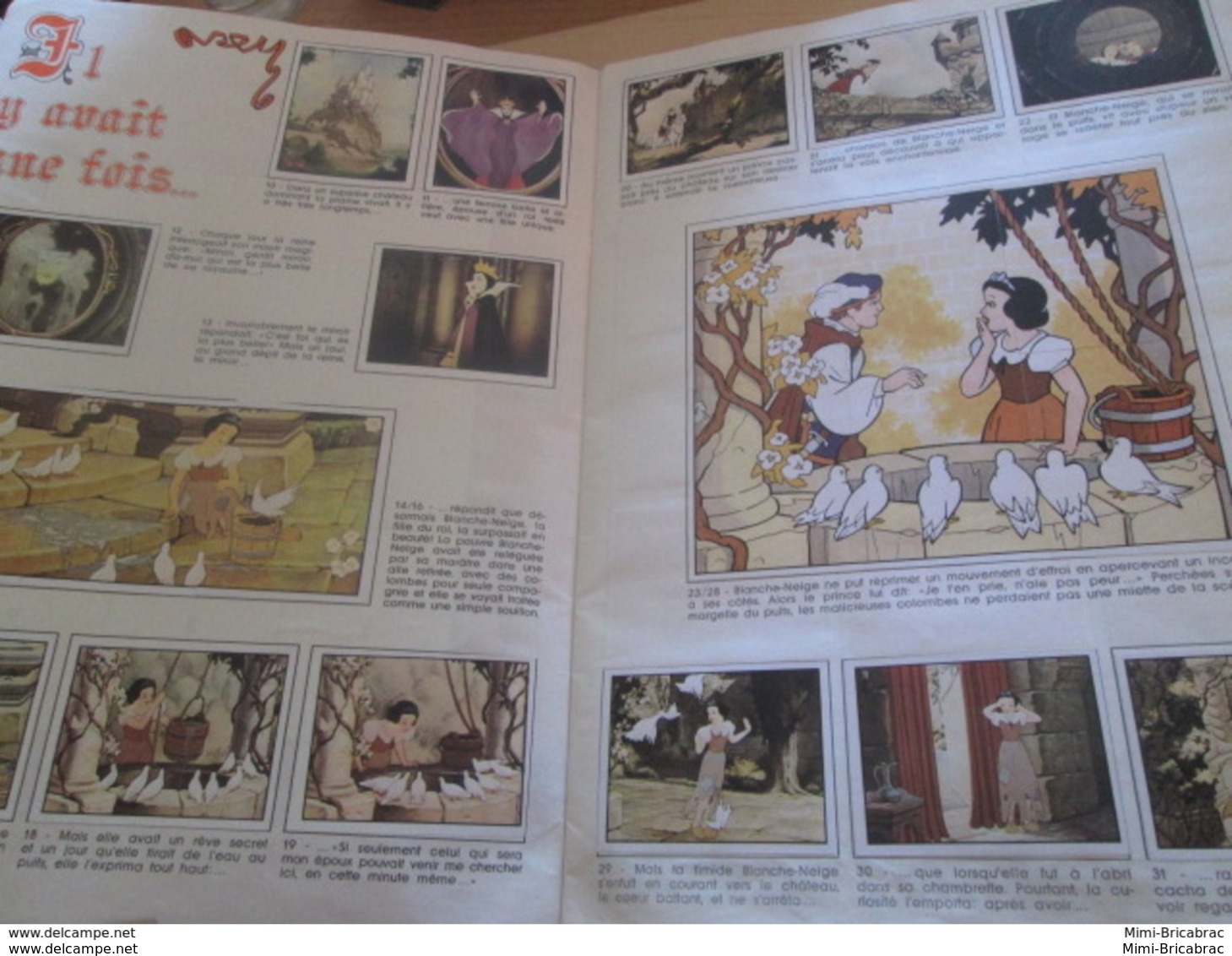 ALBUM PANINI ANNES 80 / BLANCHE NEIGE ET LES 7 NAINS Excellent état ; Manque 1 Seule Image (la 49) - Edition Française