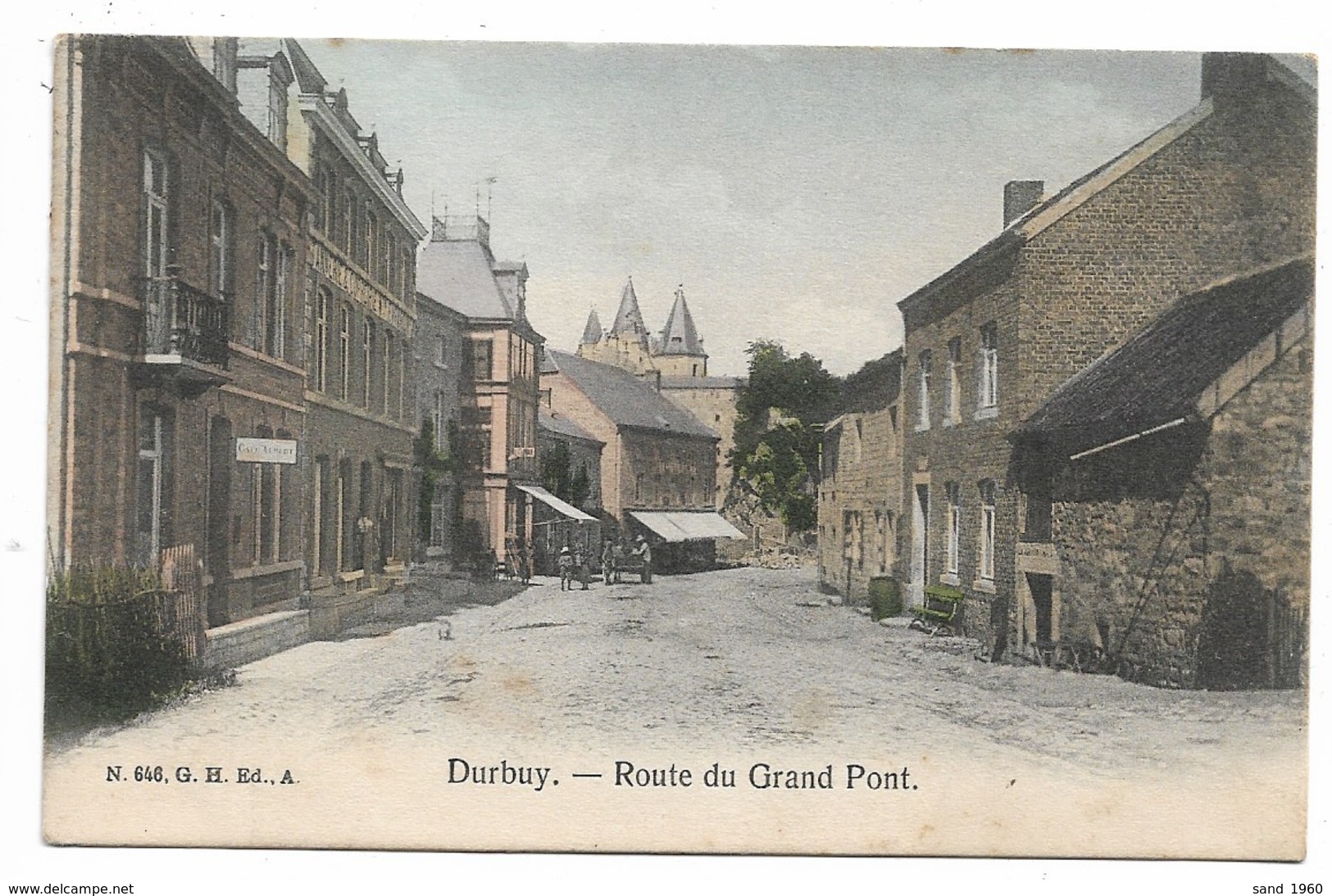 Durbuy - Route Du Grand Pont - Colorisé - Circulé - 2 Scans. - Durbuy