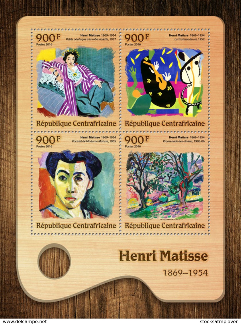 Central Africa  2016  Paintings Henri Matisse - Central African Republic