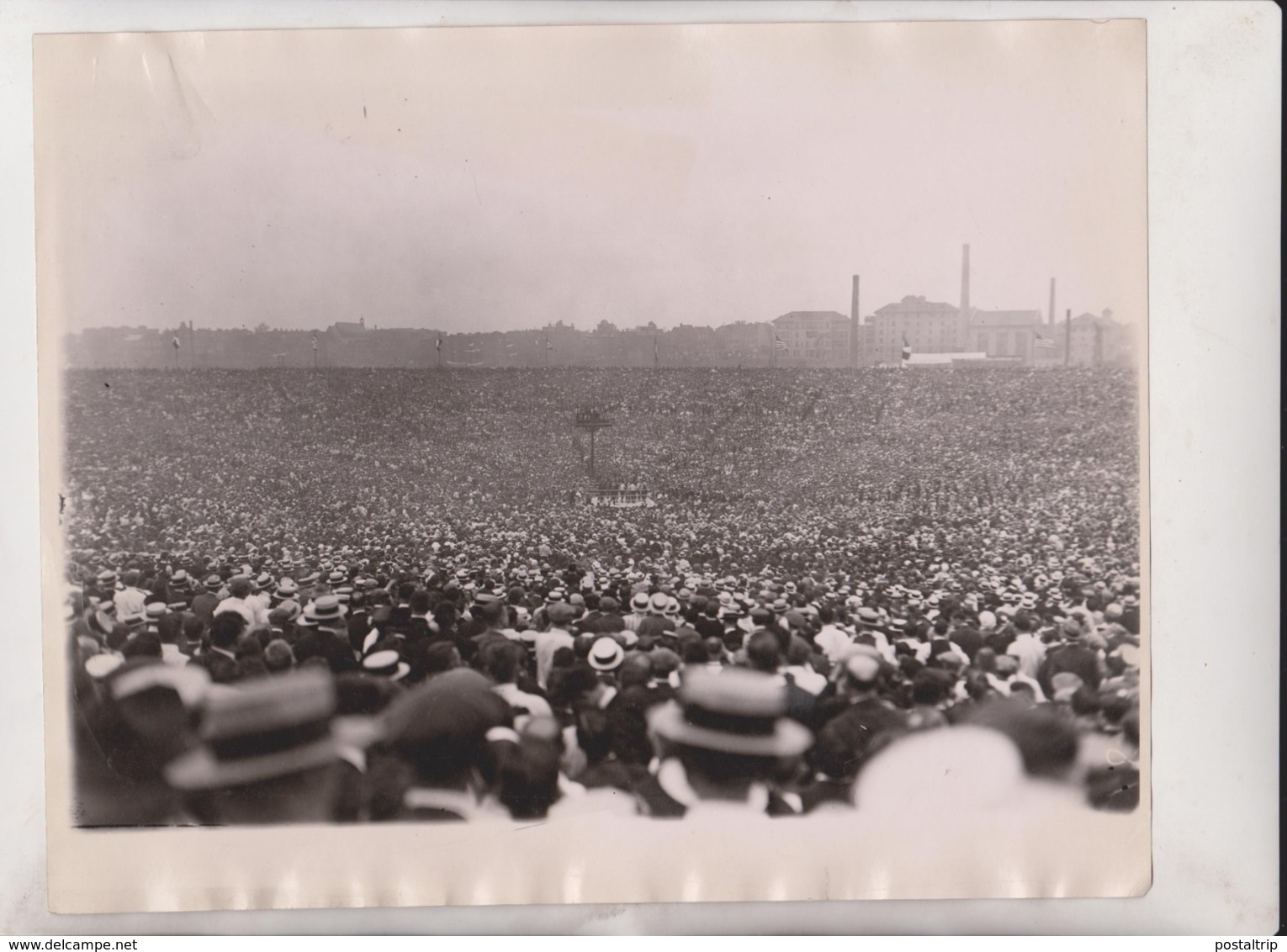 1921 GEORGE CARPENTIER JACK DEMPSEY FIGHT RICKARD STADIUM BOXING BOXEO DEMPSEY  25*20CM Fonds Victor FORBIN 1864-1947 - Deportes