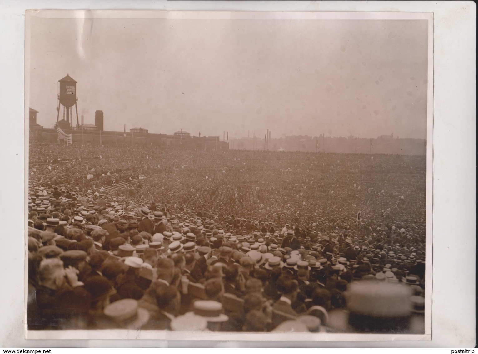 1921 GEORGE CARPENTIER JACK DEMPSEY FIGHT RICKARD STADIUM BOXING BOXEO DEMPSEY  25*20CM Fonds Victor FORBIN 1864-1947 - Deportes