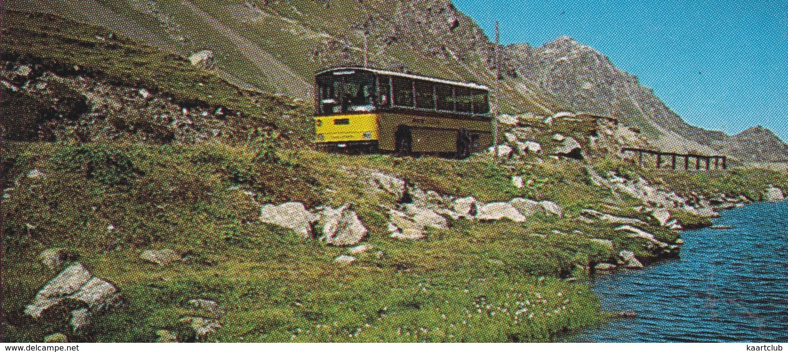 Flüelapass: SAURER POST-AUTOBUS, AUTOBUS/COACH - Flüela-Passhöhe, 2383 M - Graubünden - Schweiz/Suisse - Buses & Coaches