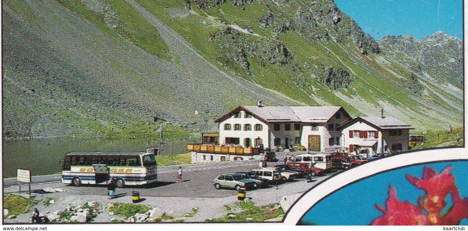 Flüelapass: SAURER POST-AUTOBUS, AUTOBUS/COACH - Flüela-Passhöhe, 2383 M - Graubünden - Schweiz/Suisse - Buses & Coaches