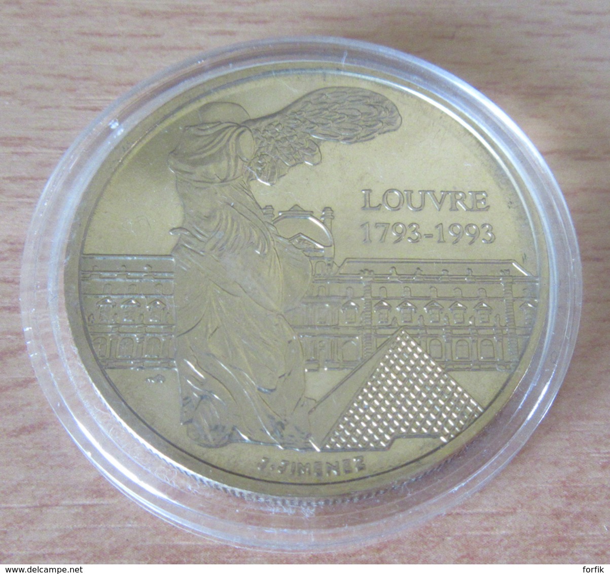 France - Médaille Europa / 200 Ans Du Musée Du Louvre En Bronze Vénitien - Avec Certificat - Professionnels / De Société