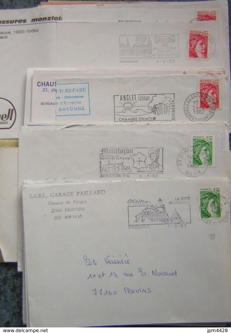 France Lot Vrac Sabine De Gandon 65 Plis Et 35 Devant D'env., 120 Grs TP Lavé, Plus Des Fragments Pour étude - - Vrac (max 999 Timbres)