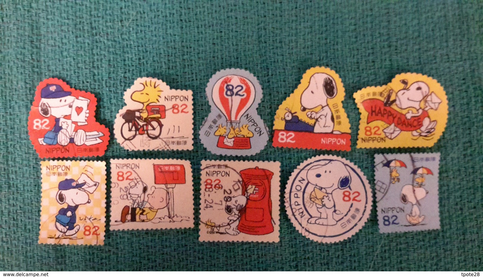 Japon 2017 8155 8164 Snoopy En Vélo  En Montgolfière  Photo Non Contractuelle - Usati