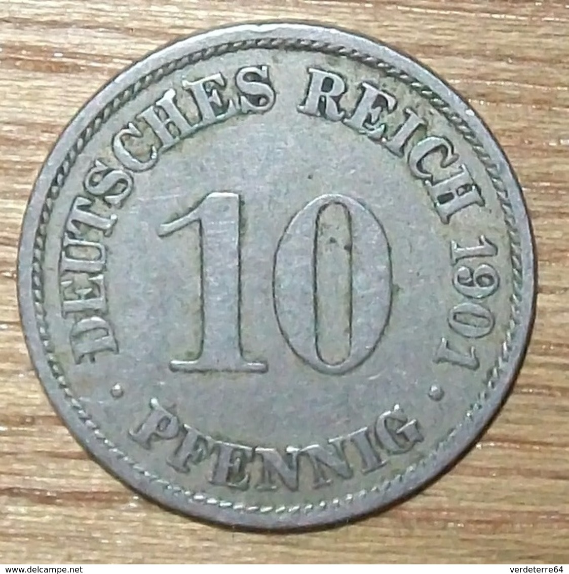 N°6 MONNAIE ALLEMANDE 10 PFENNIG 1901A - 10 Pfennig