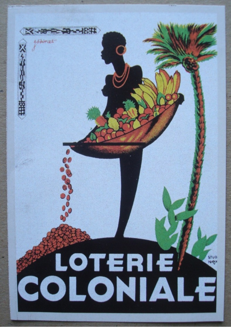 Carte Reproduction D'une Affiche De Josinet Pour La Loterie Coloniale. - Andere & Zonder Classificatie